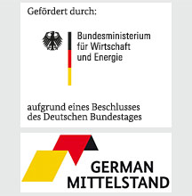 Logos vom Bundesministerium für Wirtschaft und Energie und vom Deutschen Mittelstand
