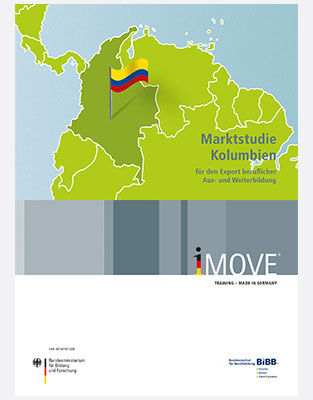 Titel der Marktstudie, Text: Marktstudie Kolumbien für den Export beruflicher Aus- und Weiterbildung