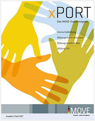 Titelbild, Text: xPORT Das iMOVE-Exportmagazin