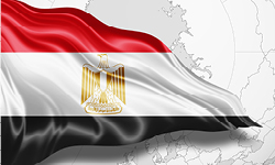 wehende ägyptische Flagge