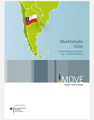 Titelbild der Marktstudie Chile mit Kartenausschnitt des Landes