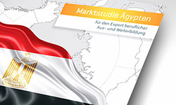 Titelbild mit Flagge Ägypten, Text: Marktstudie Ägypten für den Export beruflicher Aus- und Weiterbildung