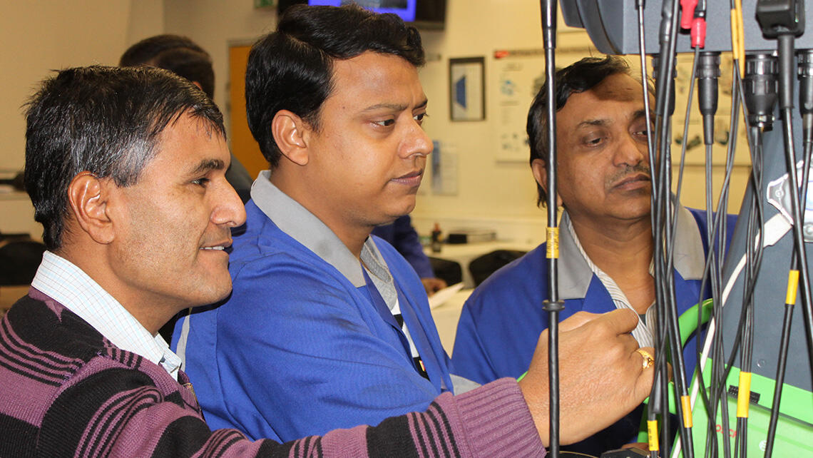 scene in a workshop: training of Indian trainers