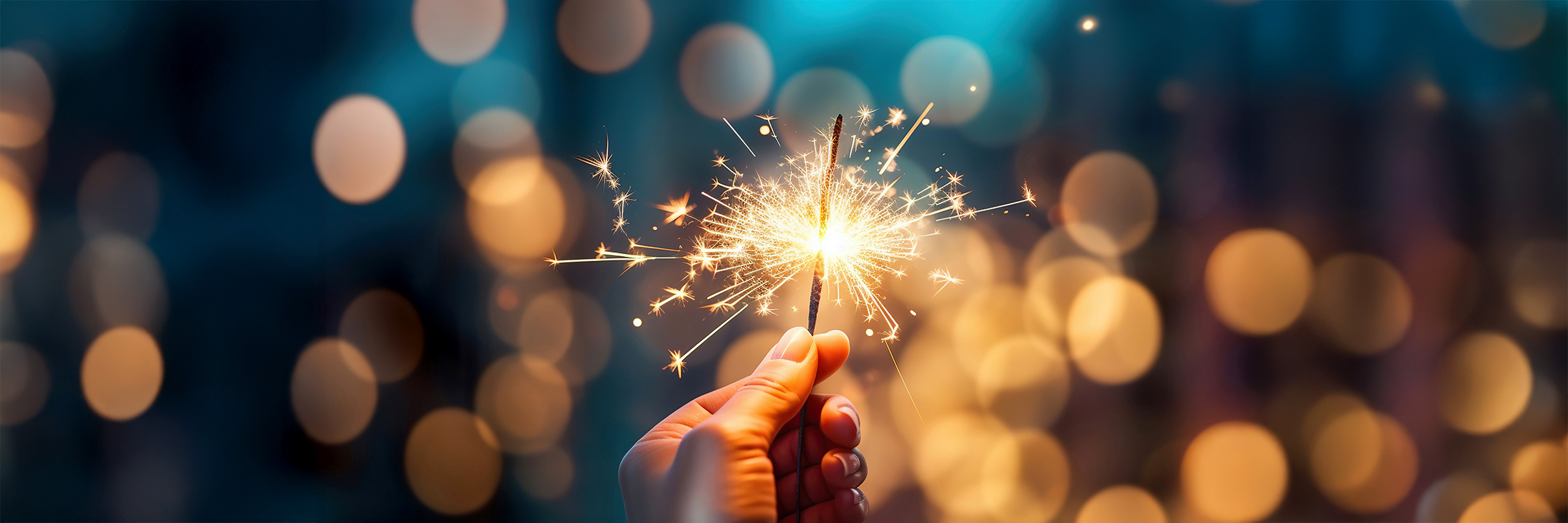 eine Hand hält eine Wunderkerze