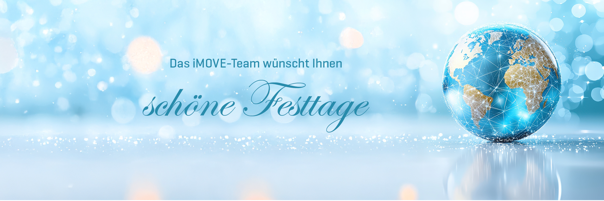Weihnachtsgruss, Text: Das iMOVE-Team wünscht Ihnen schöne Festtage