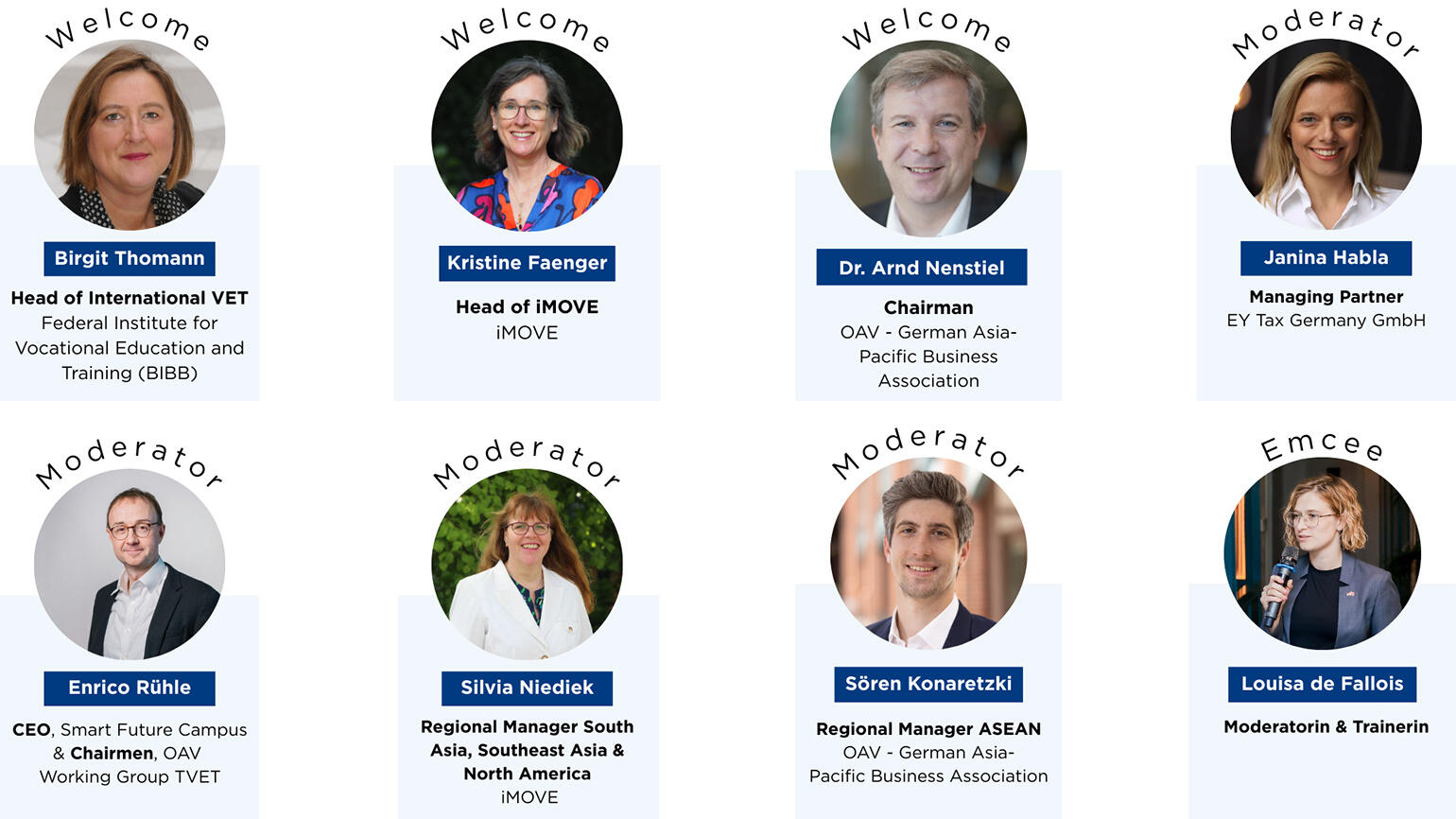 Sprecherinnen und Sprecher beim Bildungsforum