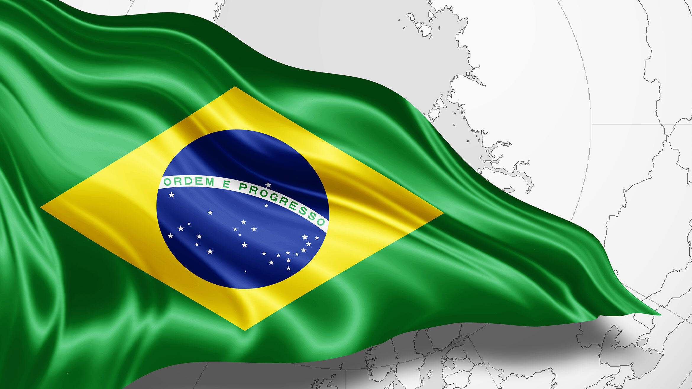 wehende brasilianische Nationalflagge