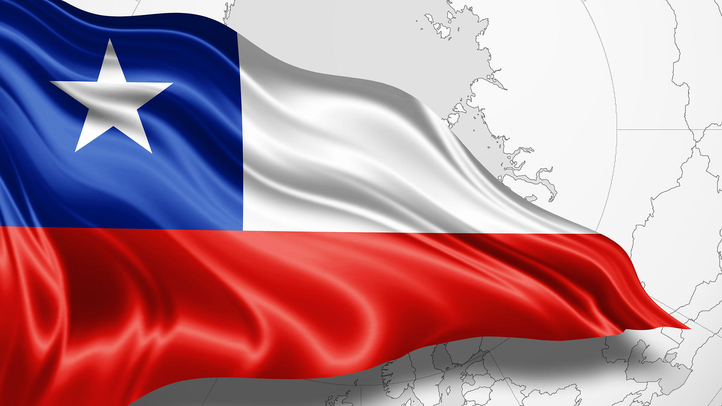 wehende chilenische Nationalflagge
