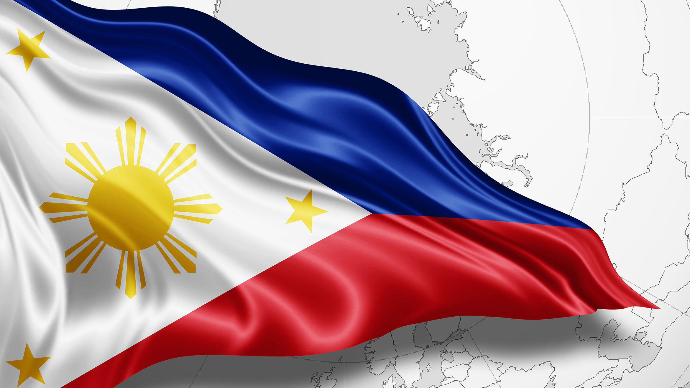 wehende philippinische Nationalflagge