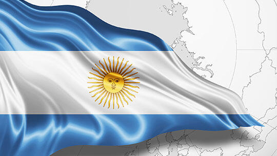 wehende argentinische Nationalflagge