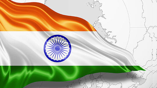 wehende indische Nationalflagge