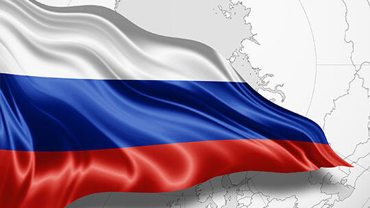 wehende russische Nationalflagge
