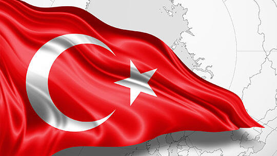 wehende türkische Nationalflagge