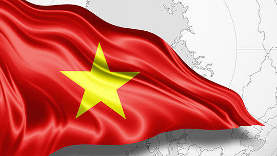 wehende vietnamesische Nationalflagge
