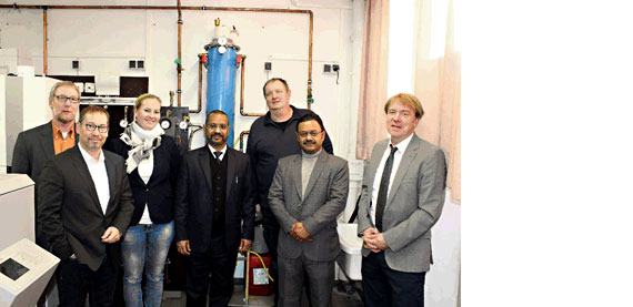 Gruppenbild mit SBH- und IACM-Vertretern bei Besichtigung Ausbildungszentrum