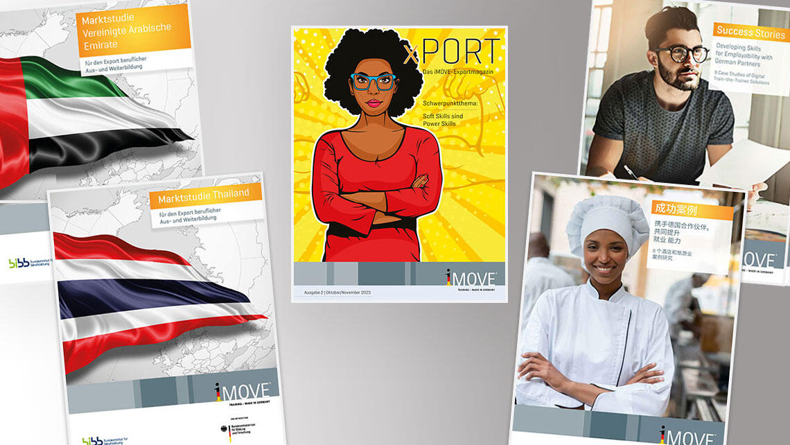Collage mehrerer Titel von iMOVE-Publikationen