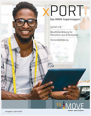 Titelbild, Text: xPORT Das iMOVE-Exportmagazin