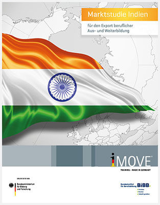 Titelbild der Marktstudie Indien, wehende Nationalflagge