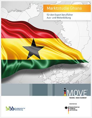 Titelbild der Marktstudie mit wehender Nationalflagge Ghana