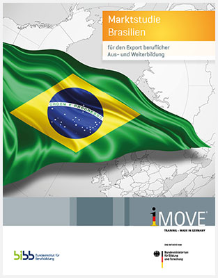 Titelbild der Marktstudie Brasilien mit wehender Nationalflagge