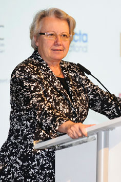 Ministerin bei ihrer Rede