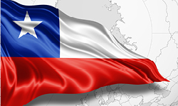 wehende chilenische Nationalflagge