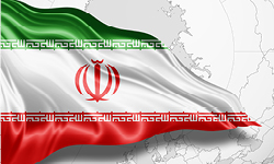 wehende Nationalflagge Iran