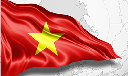 wehende Nationalflagge Vietnam