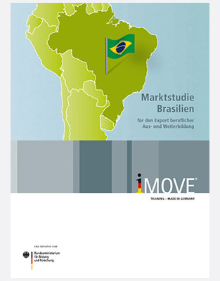 Titelbild der Marktstudie Brasilien mit Kartenausschnitt des Landes