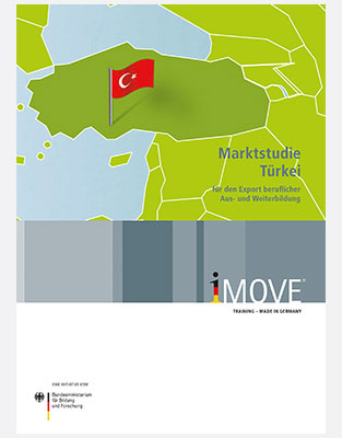 Titelbild der Marktstudie Türkei mit Kartenausschnitt des Landes