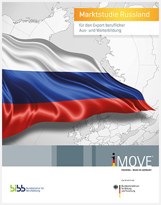 Titelbild der Marktstudie Russland mit Kartenausschnitt des Landes
