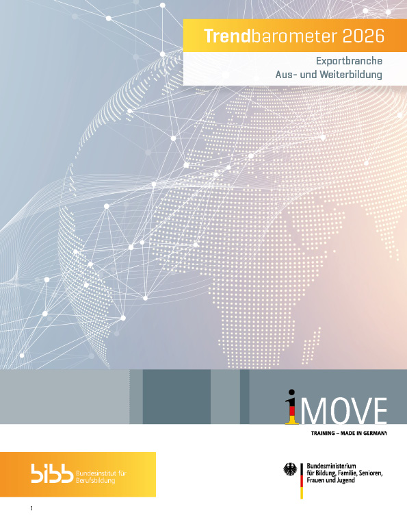 Cover Trendbarometer mit silisierter Weltkugel und Punkten und Linien, die Vernetzung symbolisieren