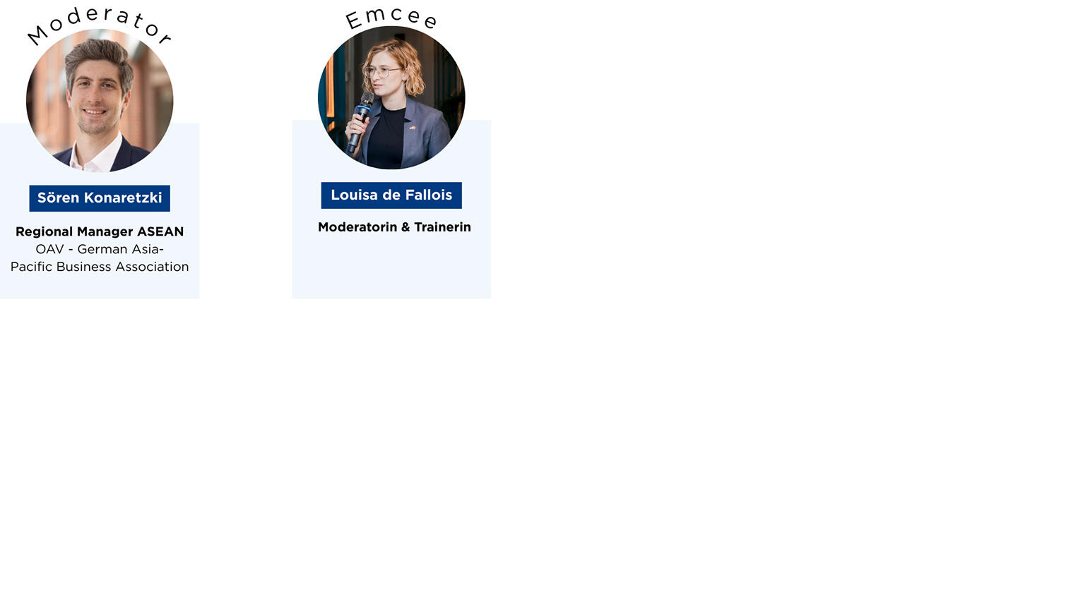 Sprecherin und Sprecher auf dem Bildungsforum