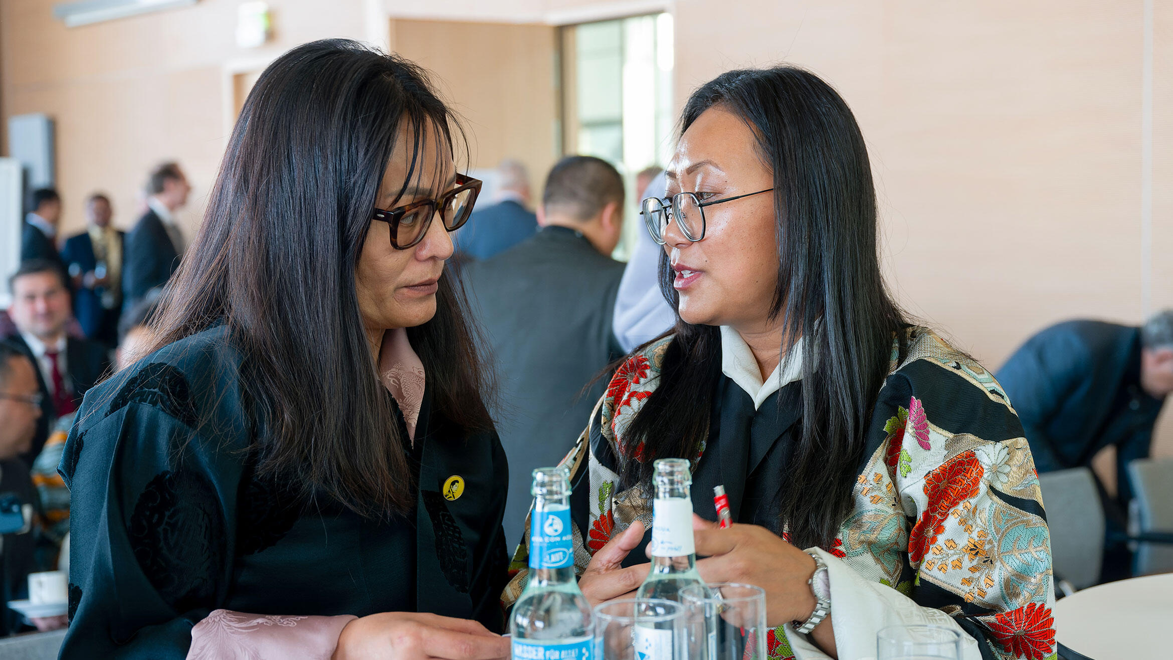 two women in discussion