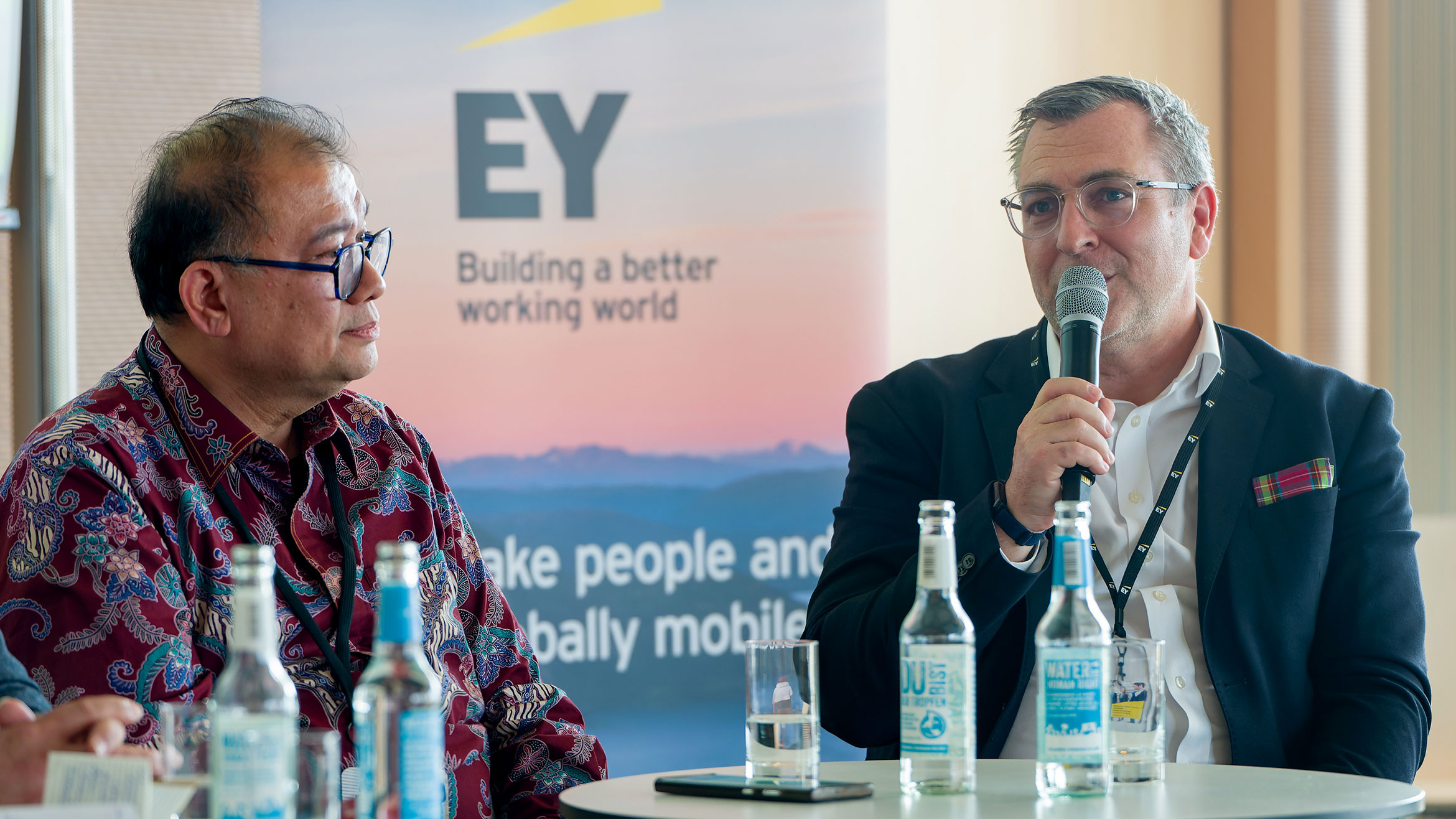 close-up of the panelist