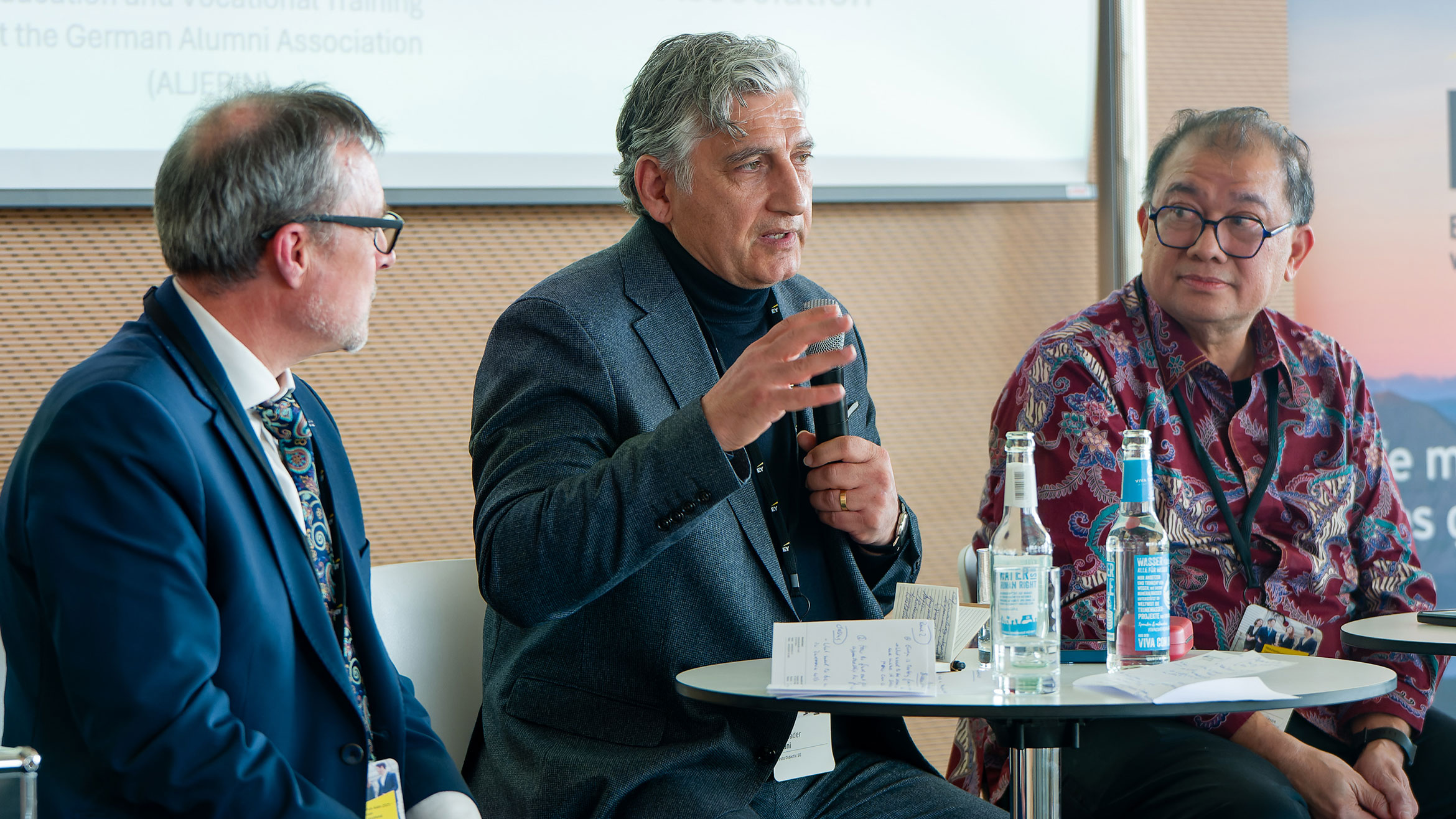 close-up of the panelist
