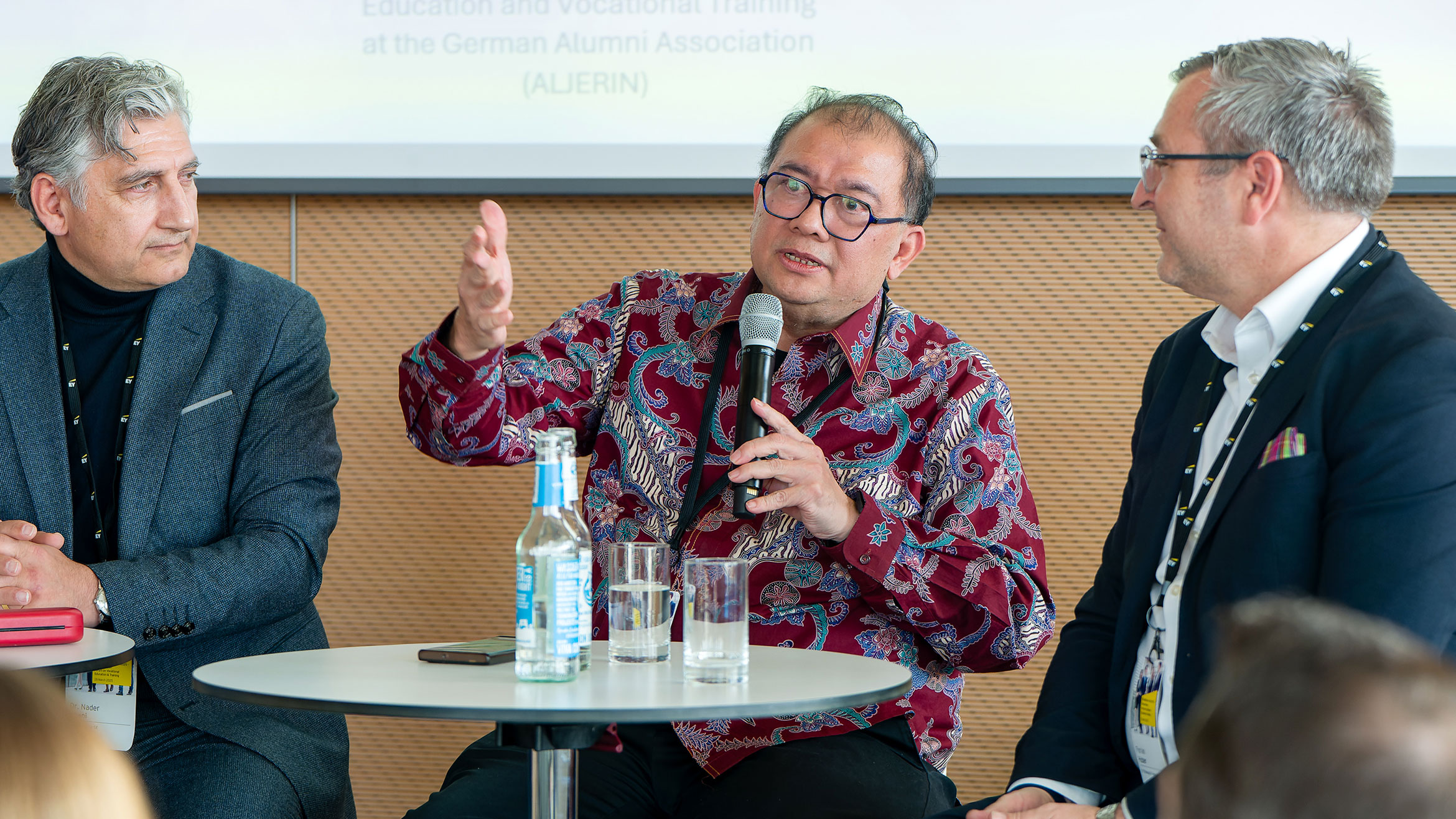 close-up of the panelist