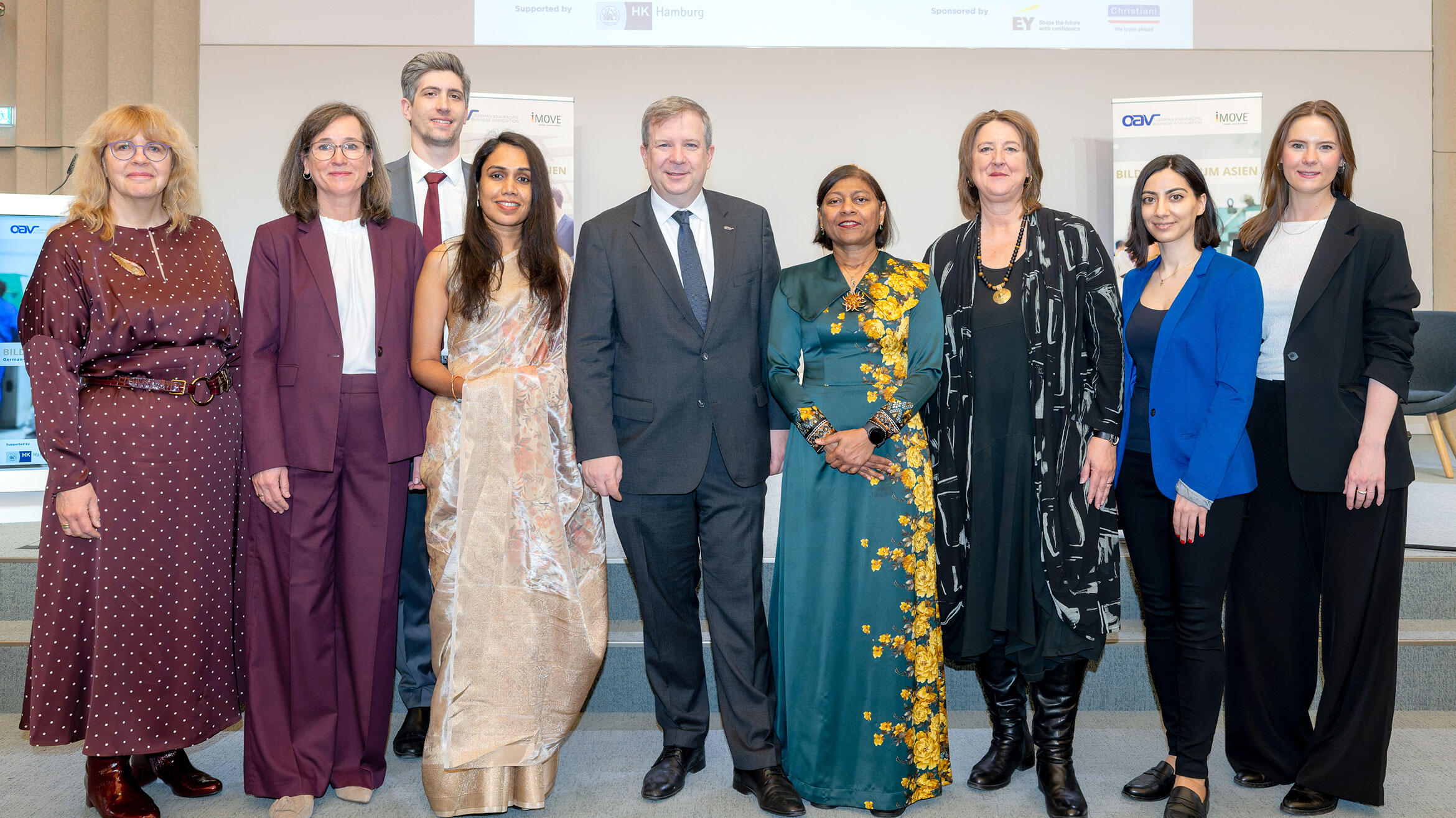 group photo with nine persons - implementers, organisers and ambassadors