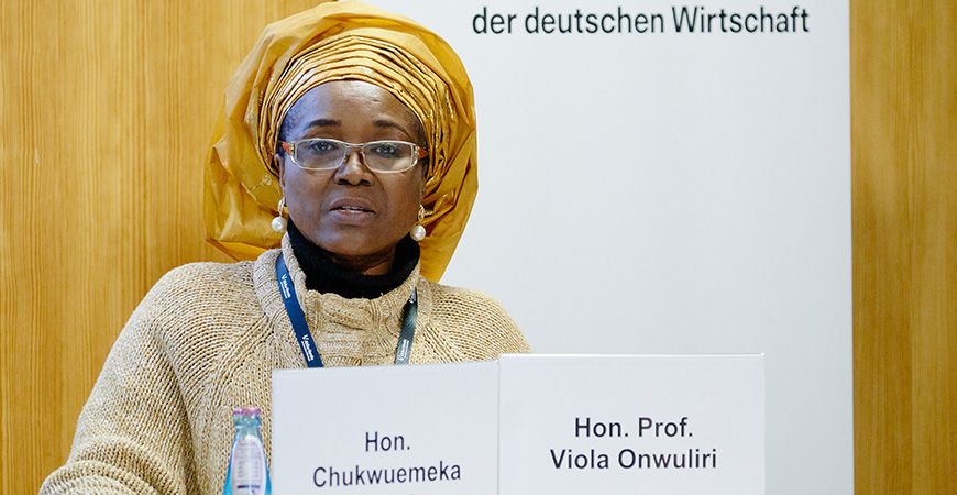 close-up of a female speaker from Nigeria
