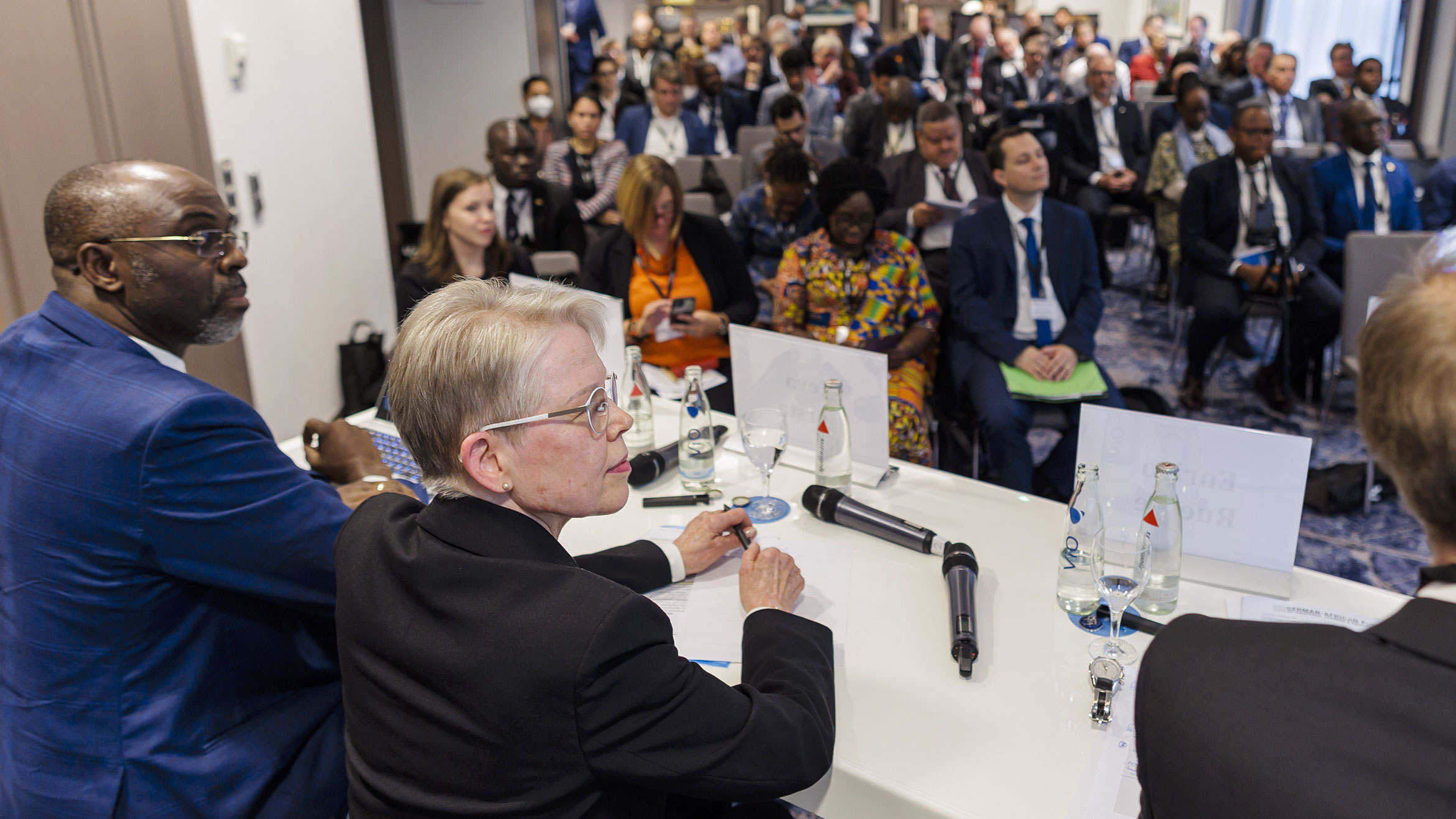 View of the audience from the panel