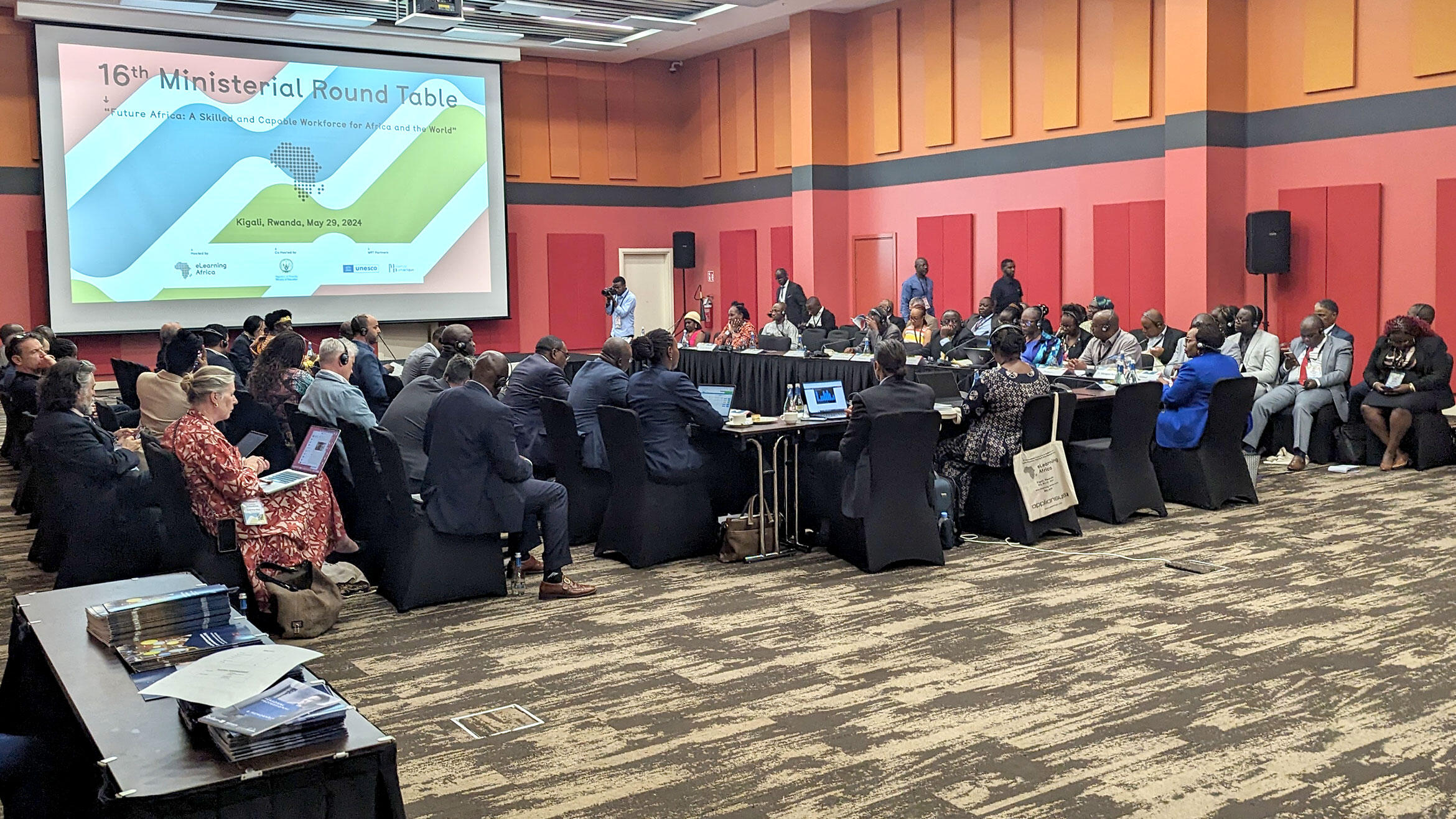 view into the well filled conference room