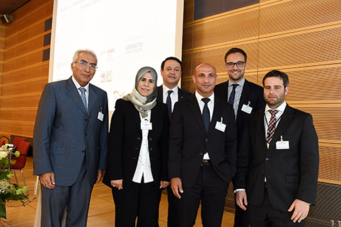 group photo of the female and male speakers of the first session