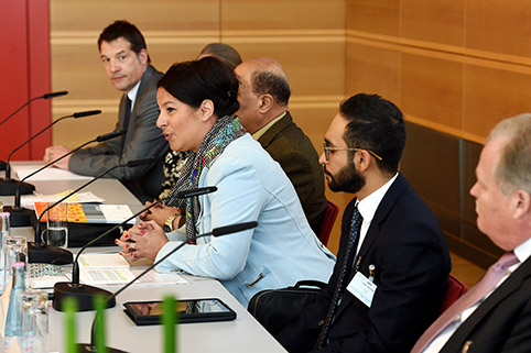 speakers of the second session on the podium