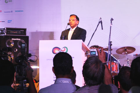Speaker on the Podium
