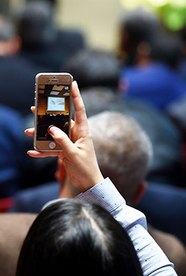 Person taking photograph