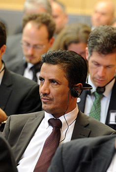 close-up of listeners