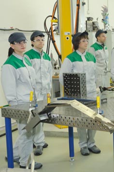 Employees of the Volkswagen Factory in Kaluga