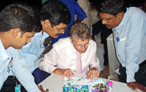 Indian trainers with German instructor