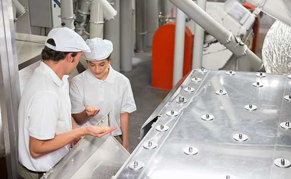 scene from a milling and grain production industry
