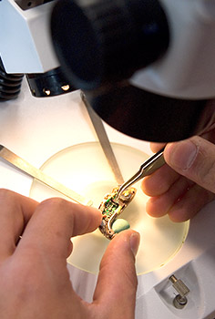 Close-up of working hands